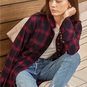 Free People Odessa Duster maroon size M